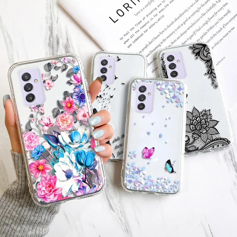 

Shockproof Case For Samsung A32 A12 A52 A72 A82 A22 A 12 4G A52S 5G Funda Samsung M31 M51 M11 M21S M30S Flower Clear Back Cover