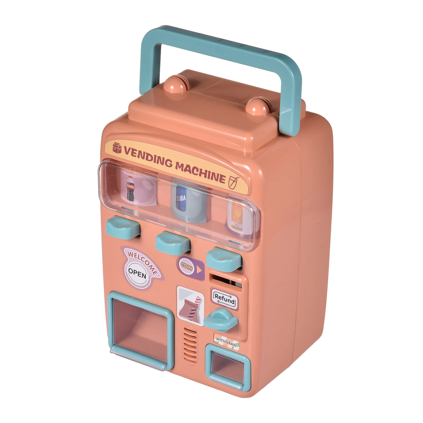 

Pretend Play Toy Interactive Simulation Drink Machine Toys Mini Fridge Pretend Toy Children Small Vending Machine Toys ordinary