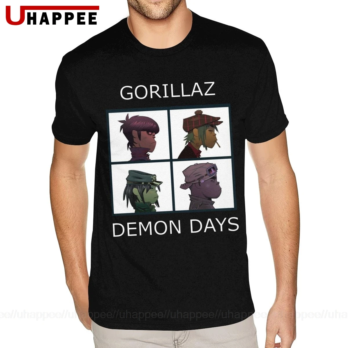Мужская рубашка с коротким рукавом Gorillaz Demon Days пластиковая на заказ | одежда
