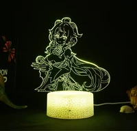 game genshin impact ganyu figure led night light acrylic led night lamp