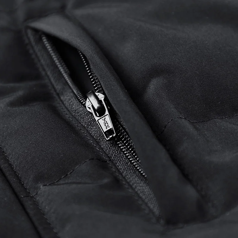 Зимняя мужская куртка плотная теплая парка мужское меховое пальто-пуховик