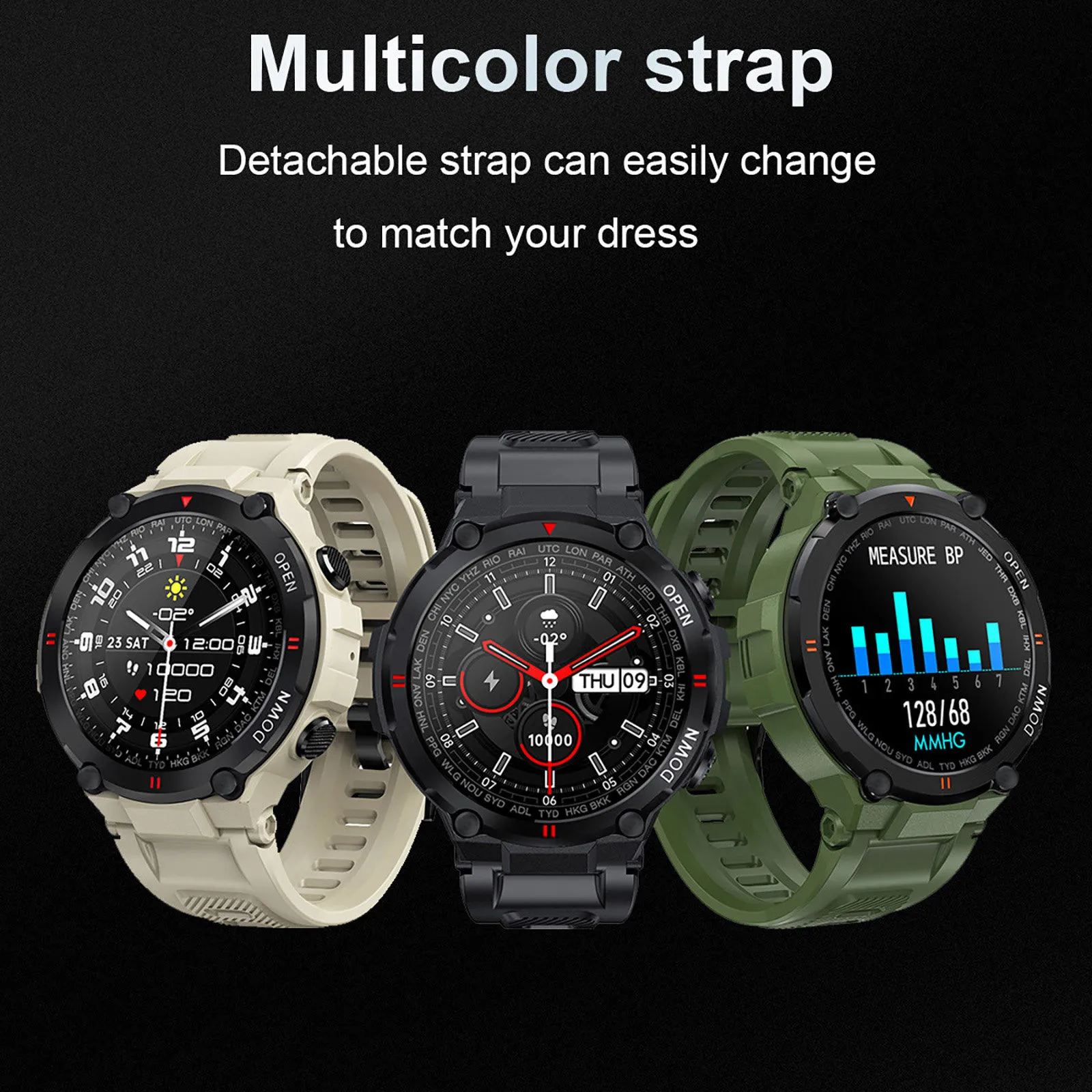 

DAIGELO Mens Smart Watch Bluetooth Call Music Blood Oxygen Information Reminder Bluetooth Exercise Fitness Heart Rate Wristwatch