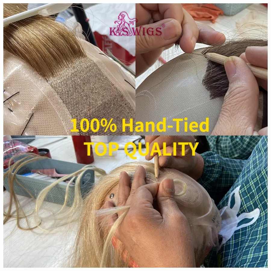 

K.S 15X15cm Breathable Mono Base With Clip In Hair Toupee Remy Hairpiece Straight 16'' Natural Black Human Hair Topper For Women