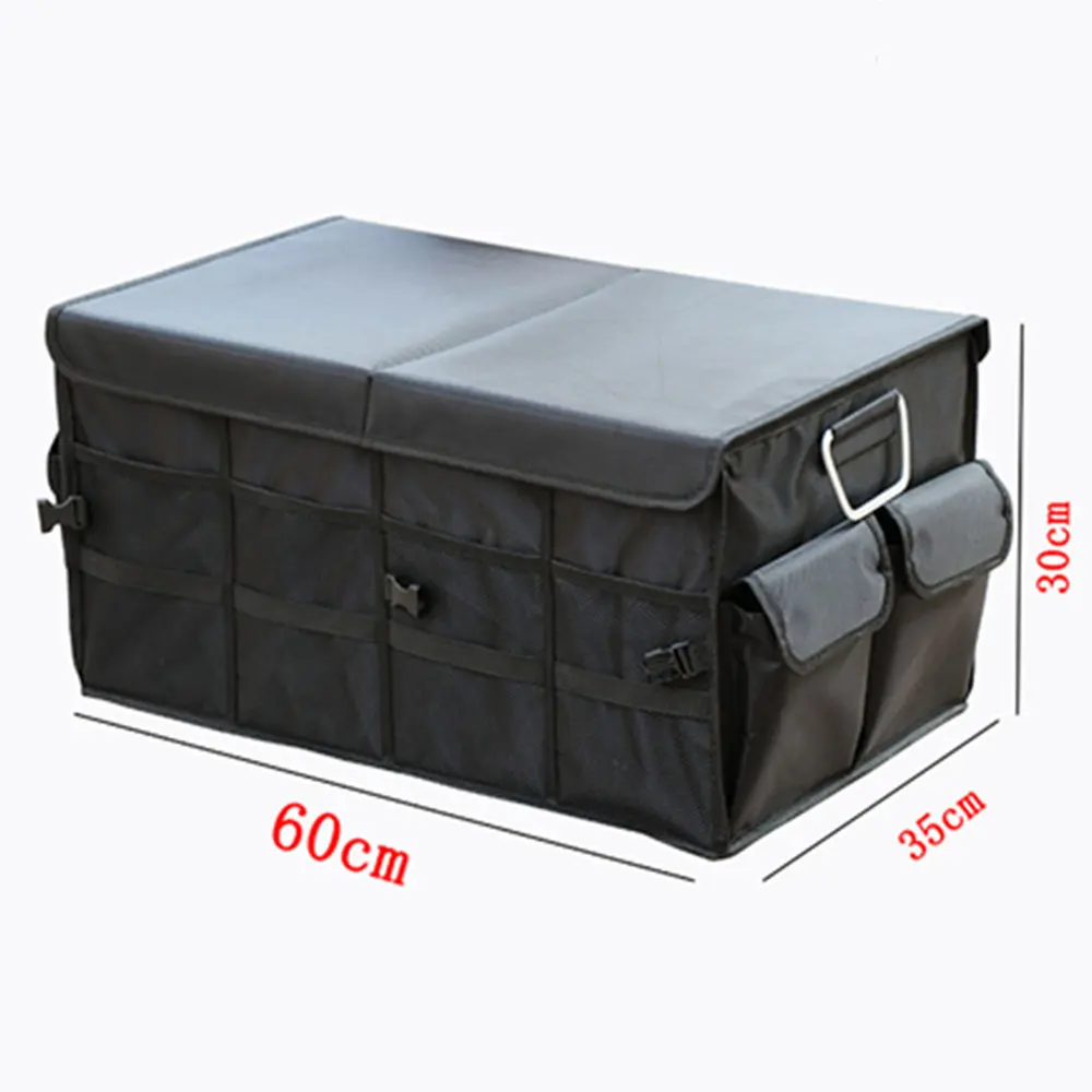 ALWAYSME 60X35X30 см органайзер для багажника автомобиля, приспособление для транспортных средств коробка многофункциональные инструменты, складное хранилище, нескользящее дно, крепежные ремни