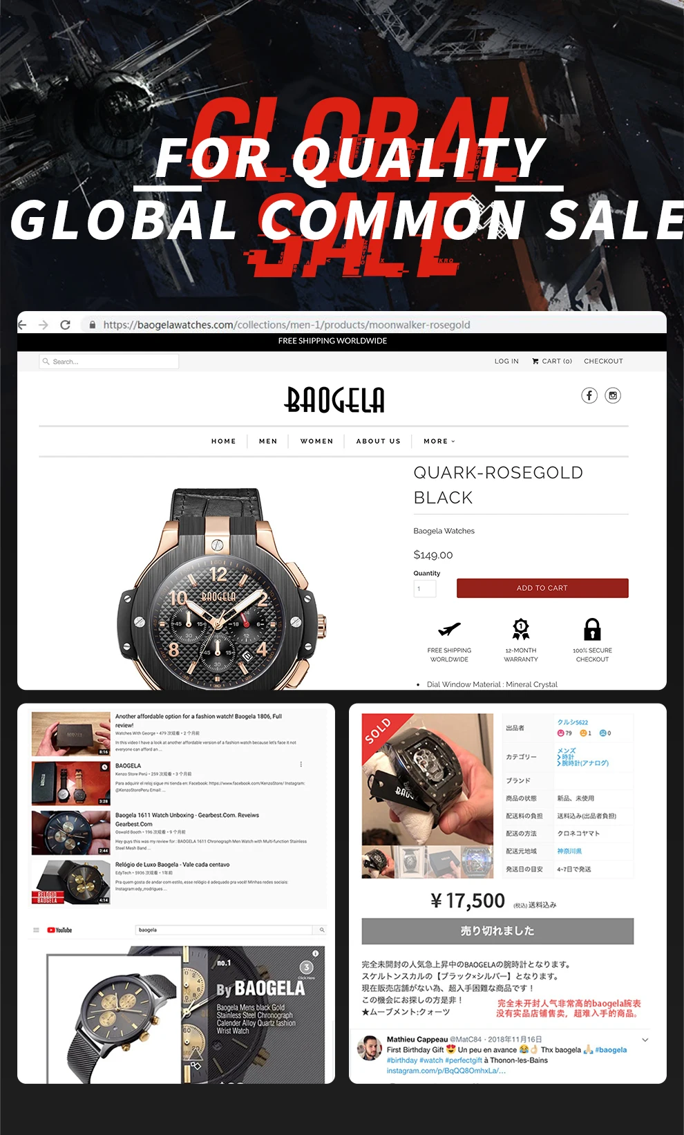 BAOGELA marque hommes montre Quartz montre ou bande de caoutchouc 3ATM resistant А 'Eau chronographe hommes Quartz 1909