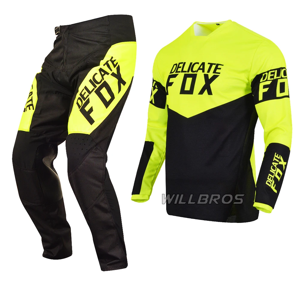 

Delicate Fox 180 Revn Jersey Pants Enduro Outfit MX Combo Moto Cross Suit Mountain Bicycle Offroad Gear Set Mens ATV UTV Kits