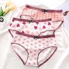 Новые женские хлопковые трусики с милым принтом, привлекательные женские трусики со средней талией, нижнее белье, трусики, женское нижнее белье
