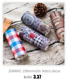 JIANWU 50 м X 3 м свежие серии дневник DIY декоративные васи ленты скрапбук пуля журнал наклейки Школьные офисные принадлежности kawaii