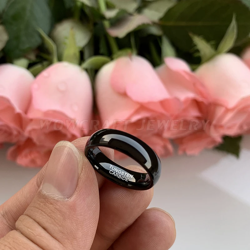Кольца 6 мм из карбида вольфрама для мужчин и женщин обручальные кольца с