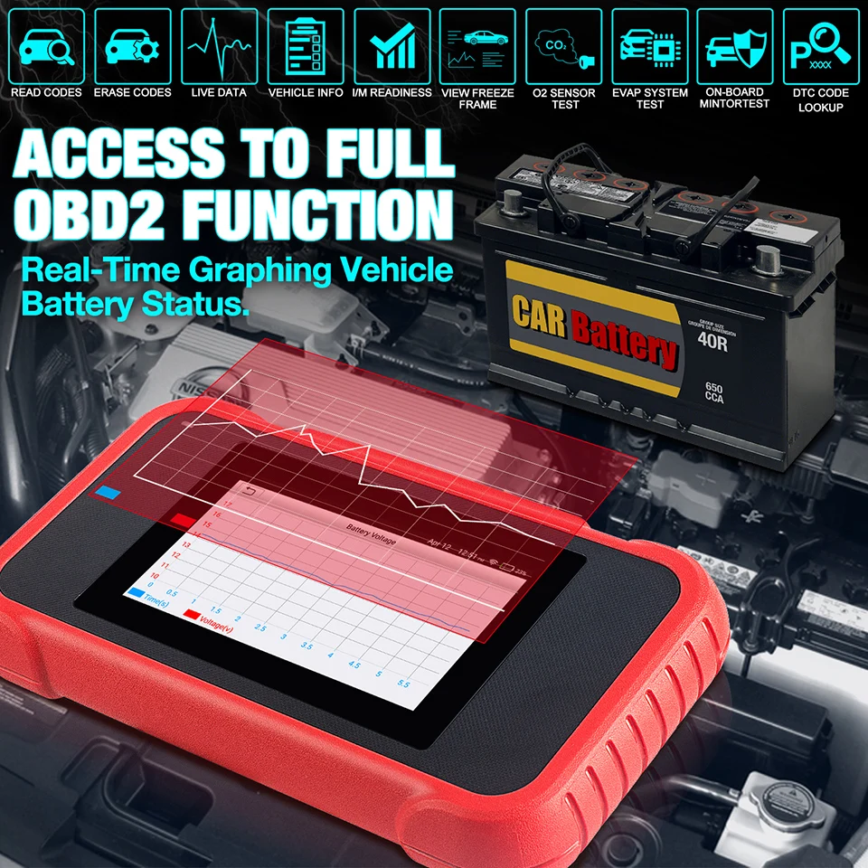 Launch X431 CRP129E CRP129 CRP123E CRP123 OBD2 диагностический сканер для ENG/AT/ABS/SRS Многоязычное бесплатное обновление онлайн