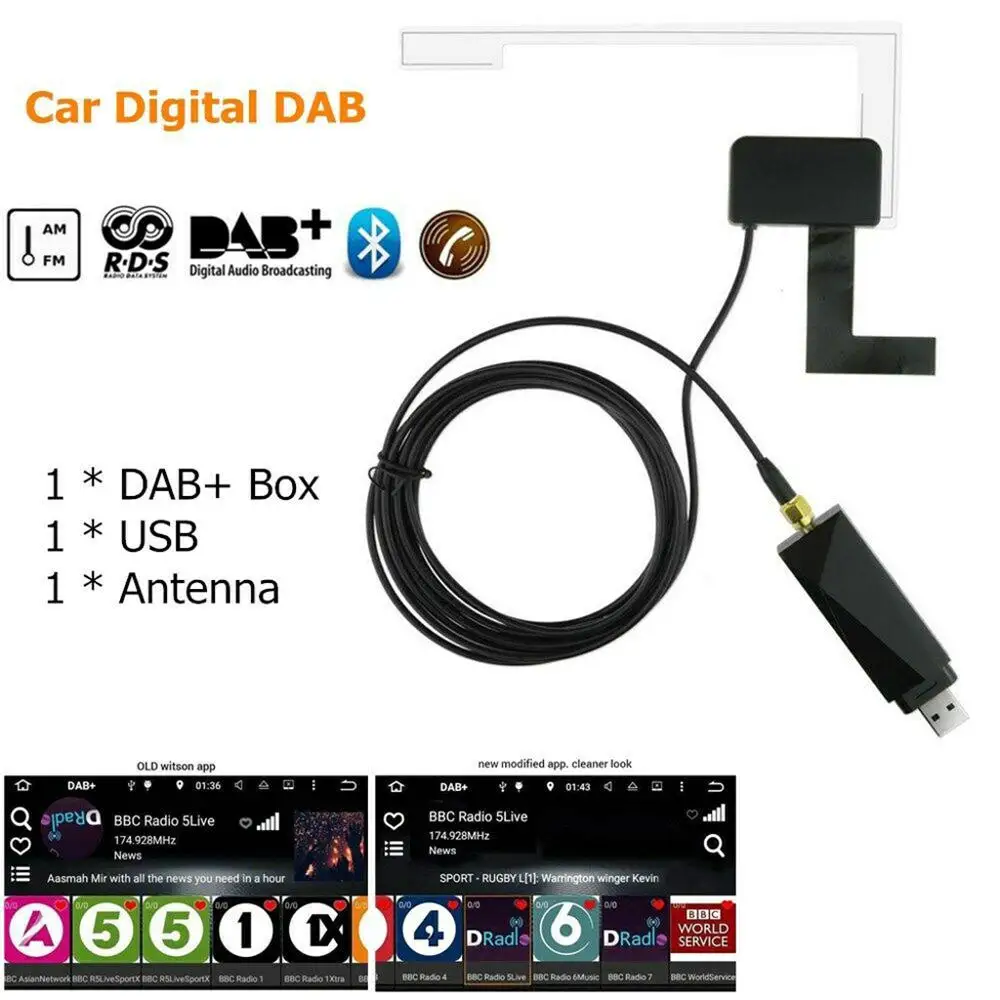 Автомобильная антенна DAB автомобильный радиоприемник тюнер для Android DVD + антенный