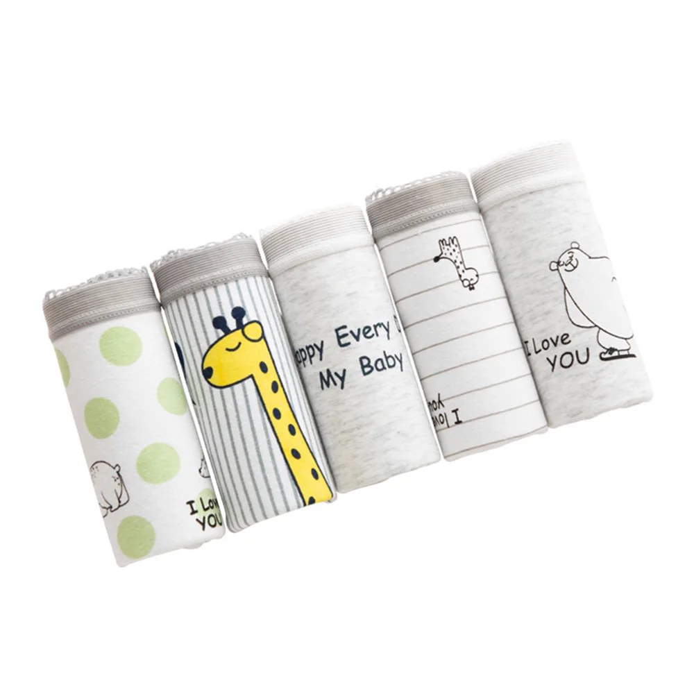 Трусики женские хлопковые с мультяшным жирафом Размеры M L XL 2XL 5 шт./лот|Женские