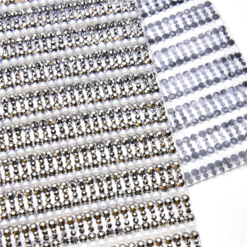 Самоклеющиеся 24x40 см алмазные Стразы блестящий Блестящий перламутровый кристалл