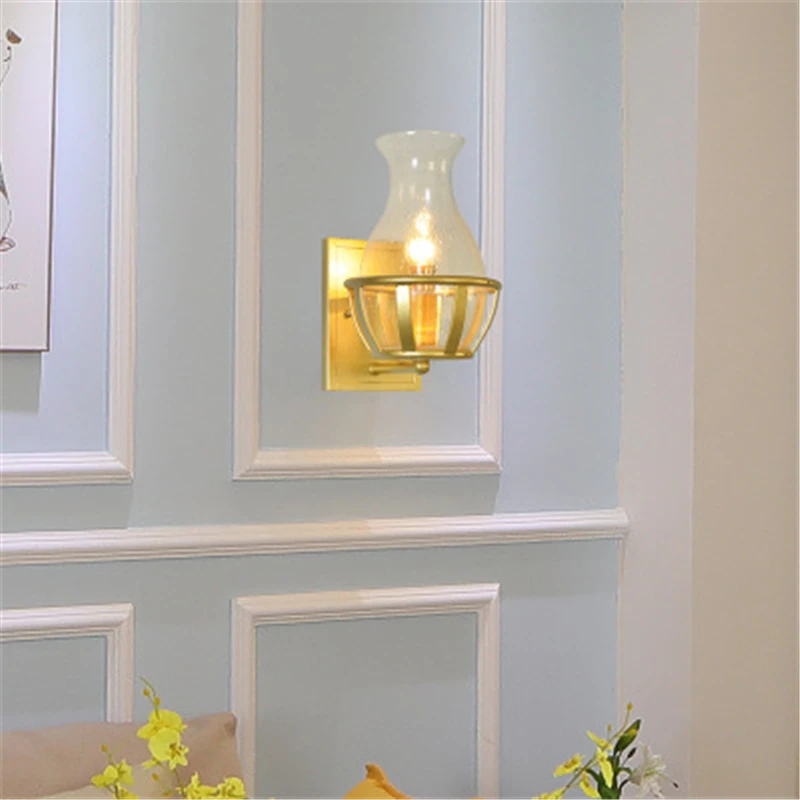

American Postmodern Light Luxury Lamp Loft Background Wall Dining Room Stairs American Bedside Balcony Light Wall Mounted Modern