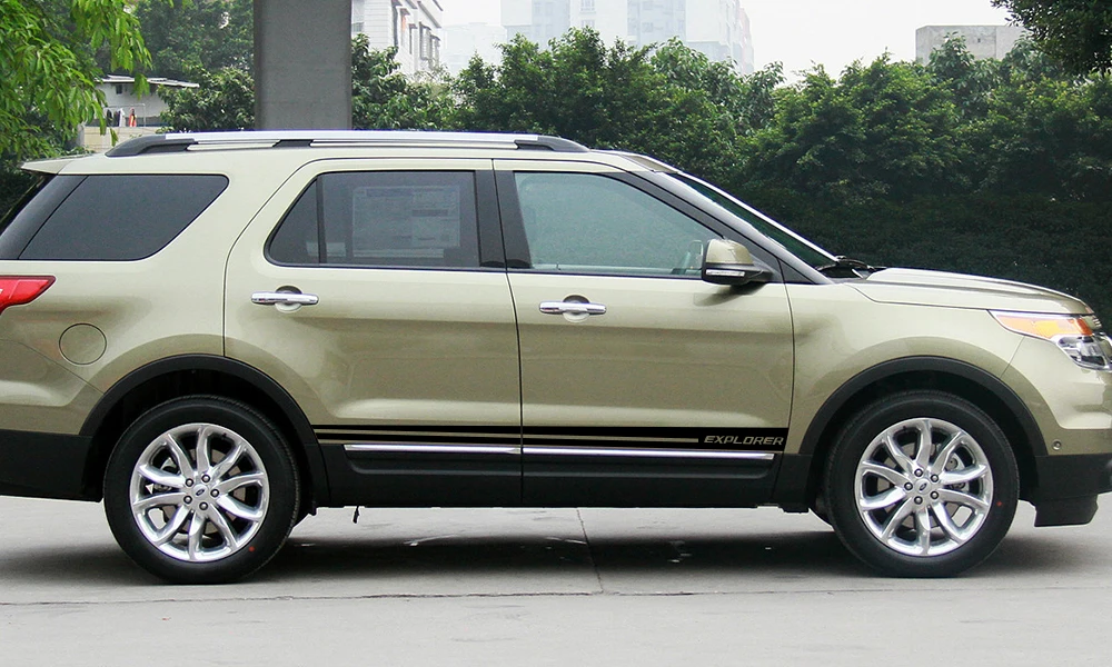2 шт. для Ford Explorer Автомобильная боковая полоса наклейка DIY Автомобильная виниловая пленка гоночные спортивные наклейки Стайлинг автомобильные принадлежности для тюнинга