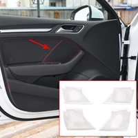4pcs stainless steel auto parts inner door handle speaker net cover trim sticker for audi a3 2014 2020 car accessories interior