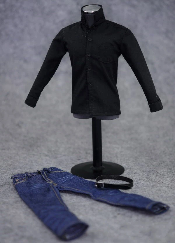 1/6 Scale Long Sleeves Shirt Blue Jeans Set For 12" Hot Toys Male Figure ❶USA❶ 