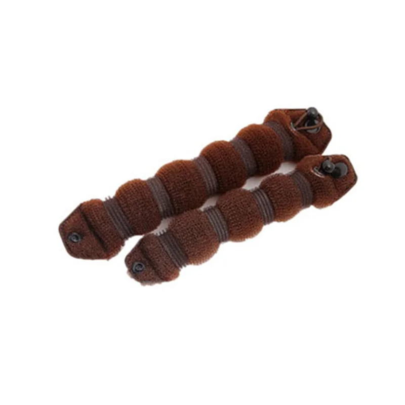 2 шт. женские волосы для укладки Former Magic Sponge Bun Maker Donut Ring Shaper Foam Braider для девочек инструменты для самостоятельной укладки волос Прямая поставка - Цвет: Коричневый