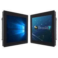 19 inch embedded industrial all in one pc fully enclosed fanless heat sink with capacitive touch panel computer for win 10 pro