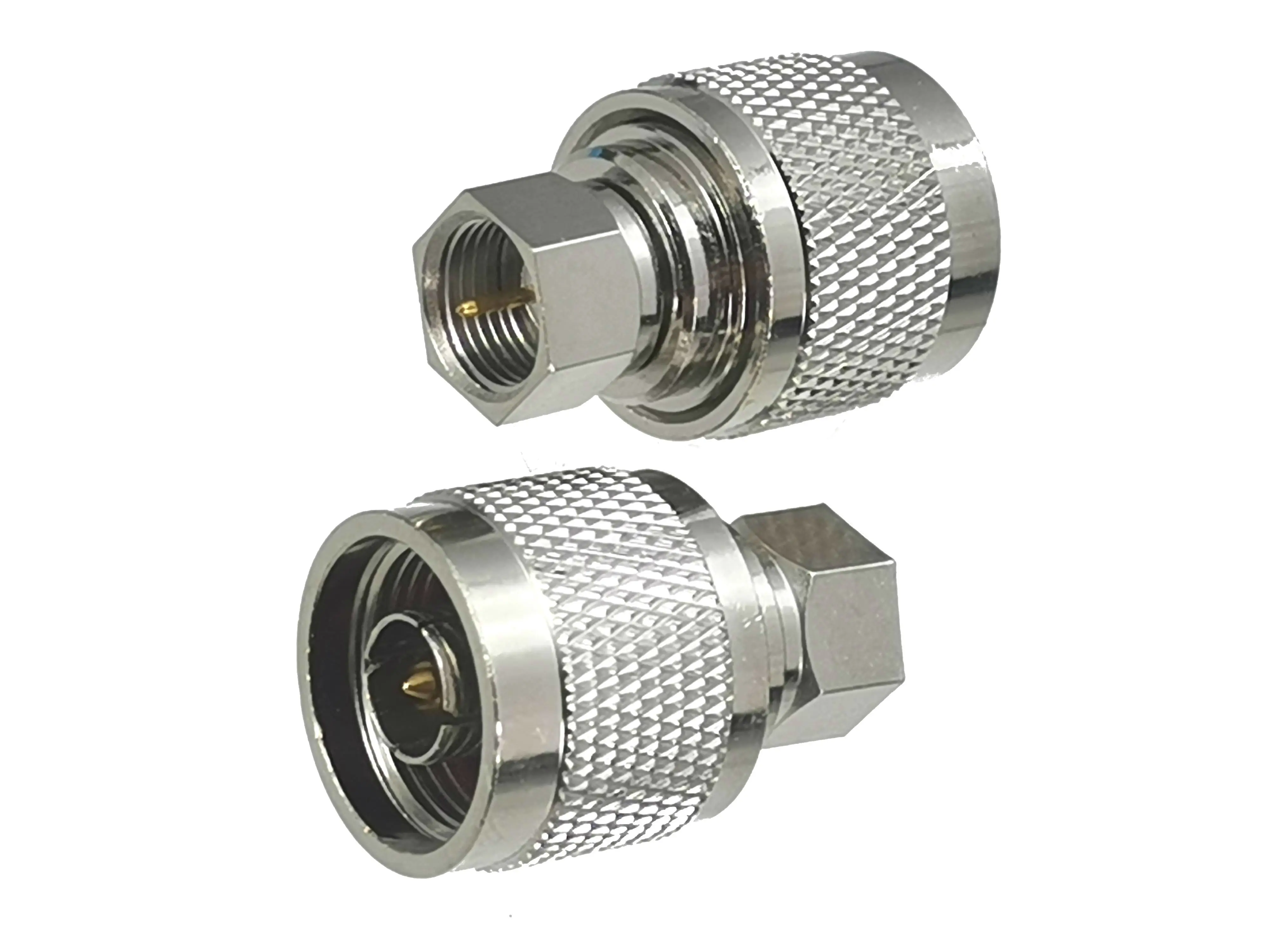 1pcs Connector Adapter N Male Plug to F TV Male Plug RF Coaxial Converter Straight New Brass