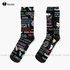 Чулки-коллажи сверхъестественные для женщин, индивидуальные носки унисекс для взрослых и подростков, Молодежные носки с цифровым принтом 360 , модная новинка