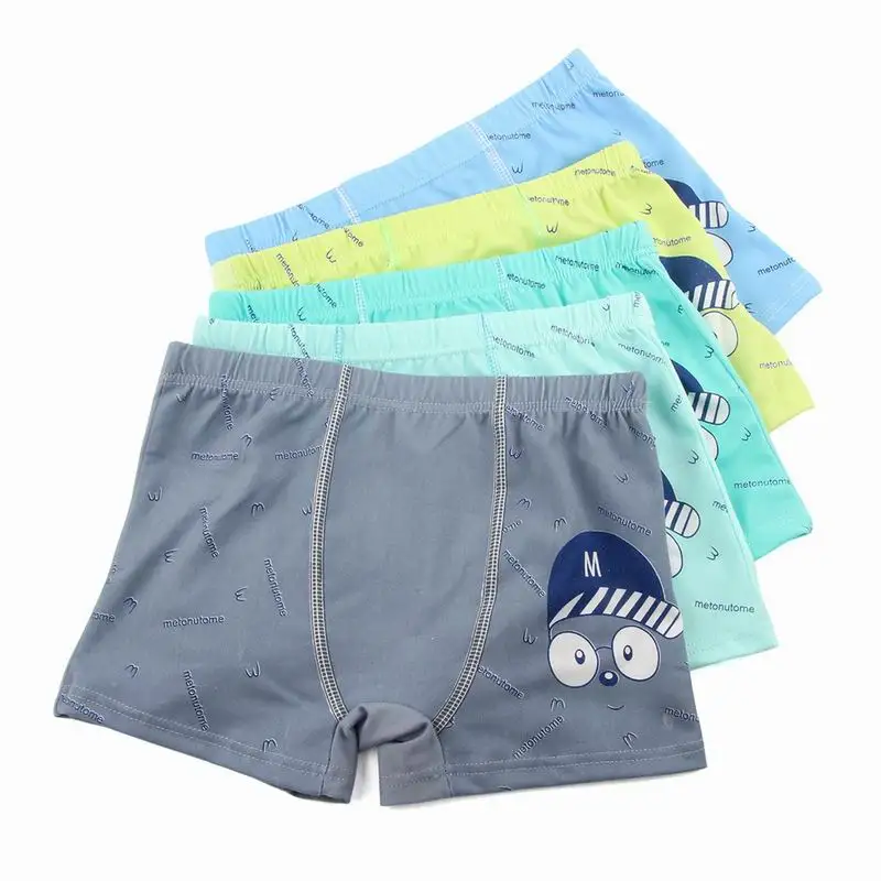 

1Pc Random Colors Cartoon Underpants Boys Print Breathable Soft Briefs 5 Styles Children Panties
