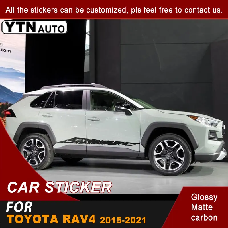 Автомобильные наклейки для Toyota Rav4 2015-2020 боковая дверь кузов полоса графический