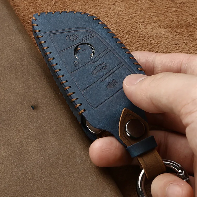 

Leather Car Remote Key Case Cover For BMW 1 2 3 4 5 6 7 Series X1 X3 X4 X5 X6 F16 F30 F34 F10 F07 F20 G30 F15 E60