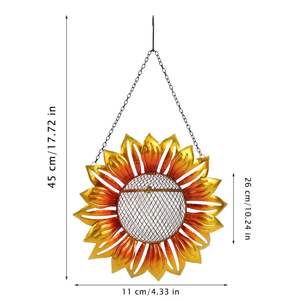 

Flower-shaped Bird Feeder Iron Outdoor Hanging Decoration Window Viewing Tray Birdhouse Pet Feeder Suction Garden Decoration