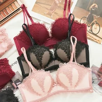 roseheart for women red pink sexy lingerie sets padded bras wireless bra sets cotton panties women underwear set a b