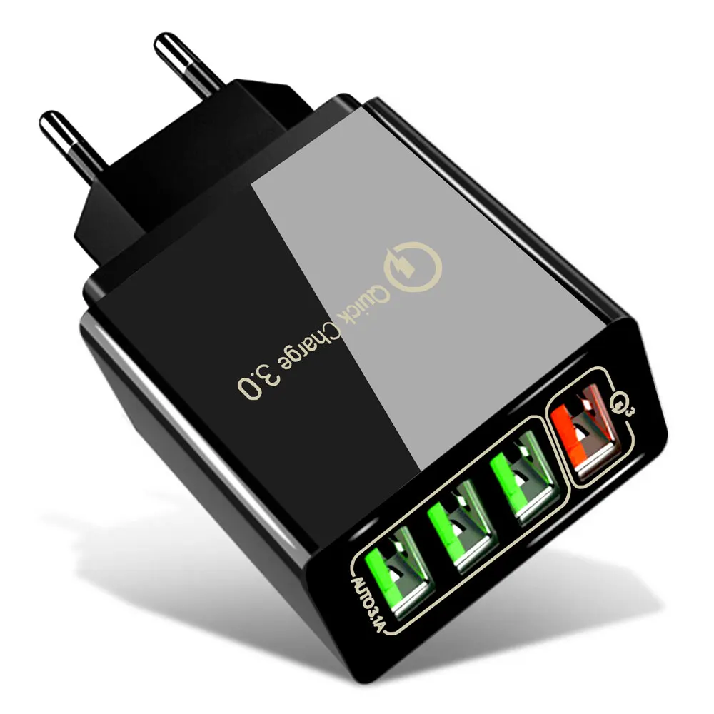 

AYJ QC 3.0 Fast USB Mobile Phone Chargers Accessories For iPhone EU US UK Wall Adapter Recommend For Samsung Quick Charge CE FCC