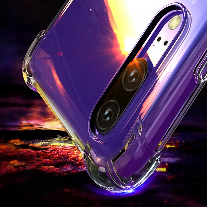 Фото Мягкий силиконовый ударопрочный чехол из ТПУ для телефона Huawei Honor 8X MAX 9X X10 Play 3 3E 4T Pro, прозрачная подушка безопасности, Противоударная задняя ... №3
