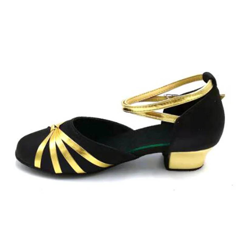 Туфли женские для латиноамериканских танцев обувь Танго/бальных низкий каблук 3-4