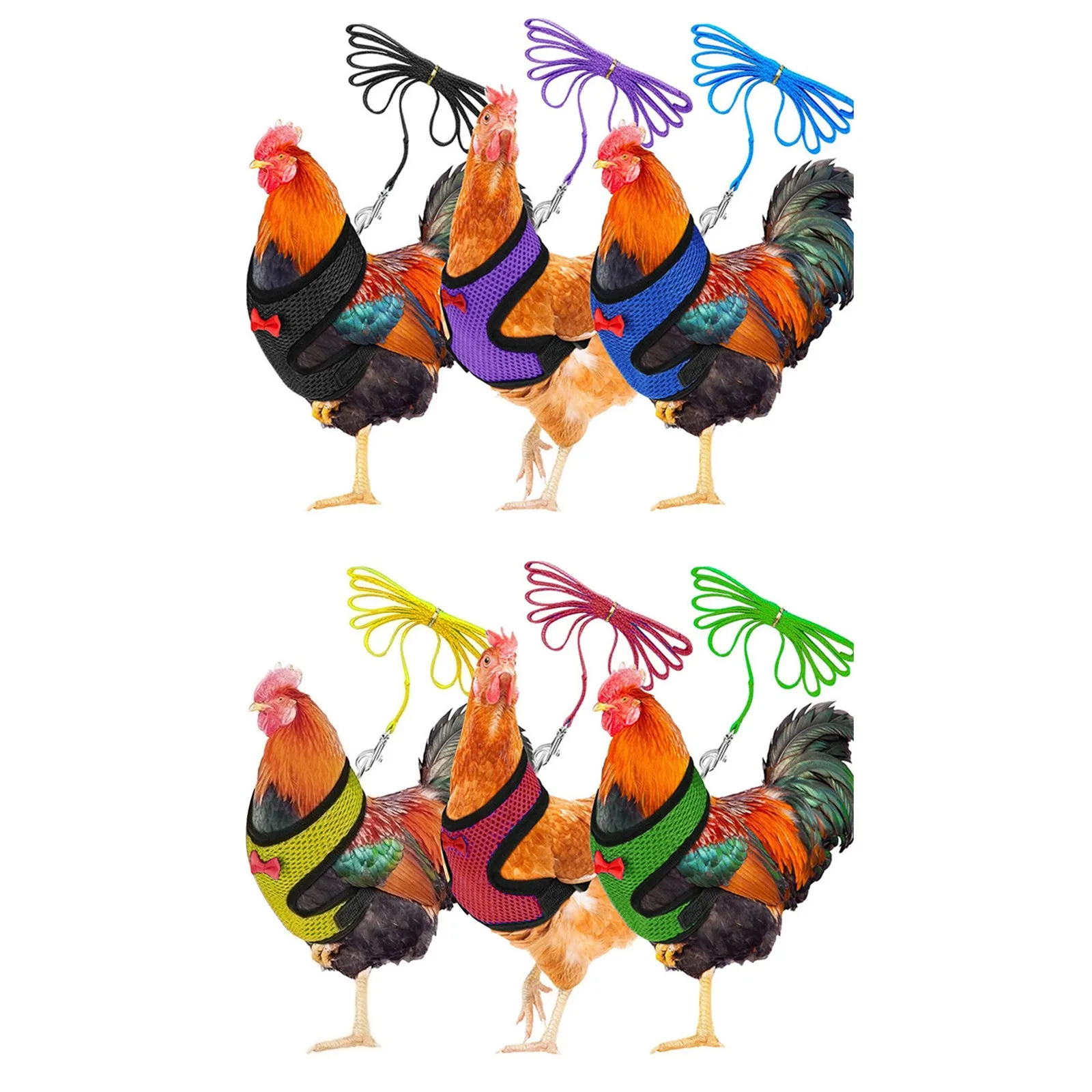

Chicken Hen Size With 6-foot Matching Belt Comfortable Breathable Medium Adjustable Chicken Harness Hen Size Convenient Match