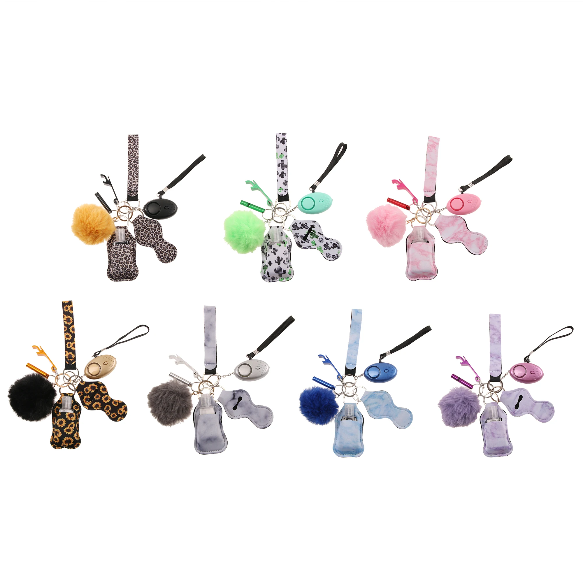 Набор из 9/4 шт. многофункциональный брелок с сигнализацией для девочек |