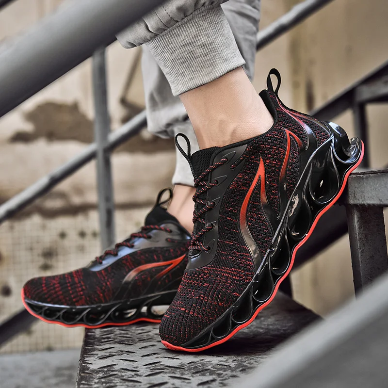 Мужские спортивные весенние кроссовки PULOMIES для бега повседневные со шнуровкой