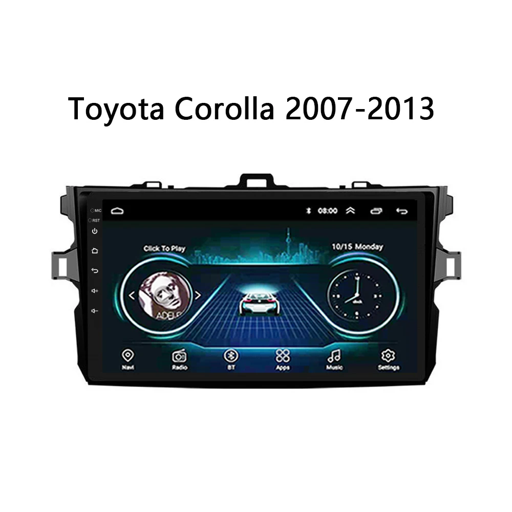 Мультимедийная система для toyota corolla 2007 2013 автомагнитола с GPS 9 &quot Android 8 1 HD