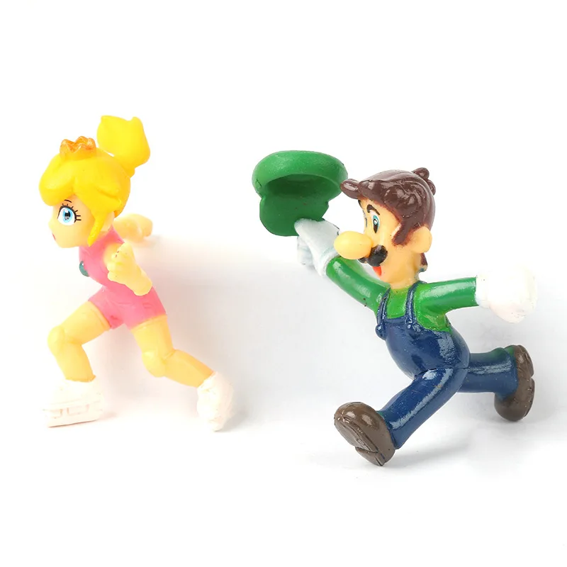Оптовая продажа 8 шт./компл. Super Mario Bros 2 &quotМарио Луиджи гриб Toad принцесса фигурка