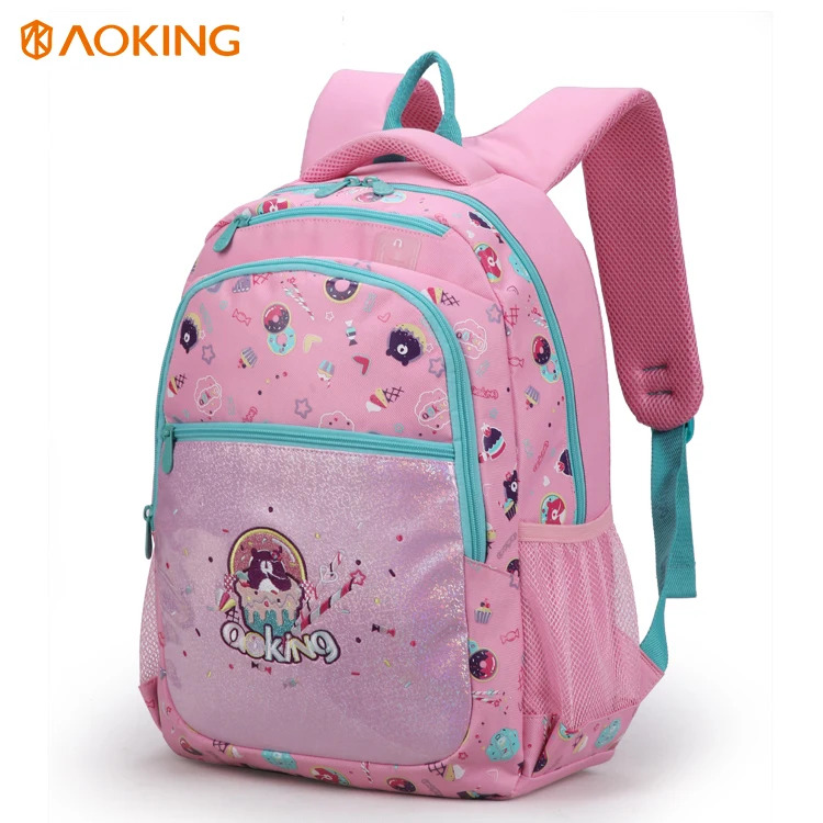 Aoking Lovely Girls School Bag Spacious Cute Backpack For Student Preppy Colorful Ergonomic Small Backpack For Kids 4 Layers