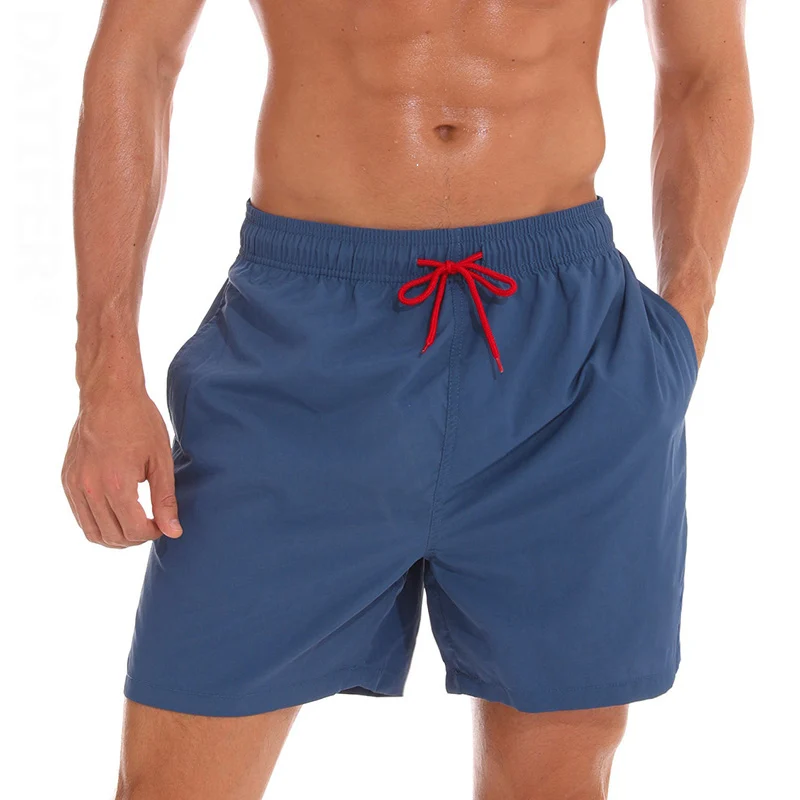 Navy blue Бренд Datifer, мужской купальник,, плавки, шорты для пробежек, пляжные, для серфинга, boardкороткие, размера плюс, бермуды ES5S - Цвет: Navy blue