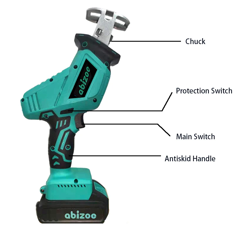 

Cordless Reciprocating Saw 20V Electric Saw One-Handed Chainsaw Wood/Metal/PVC Pipe Cutting Reciprocating Saw Power Tool