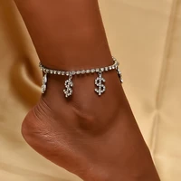 boho foot circle chain ankle summer bracelet taless s shape pendant charm sandals barefoot beach foot bridal jewelry a031