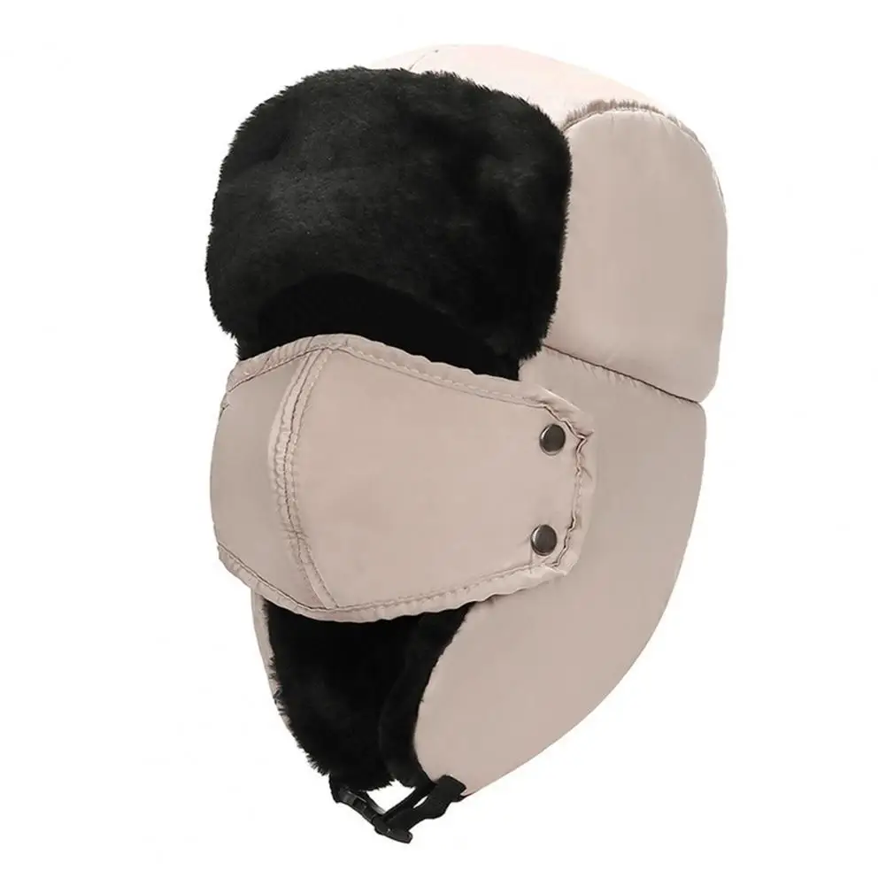 Unisex Thickened Plush Lei Feng Hat Outdoor Ear Protection Windproof Warm Cap