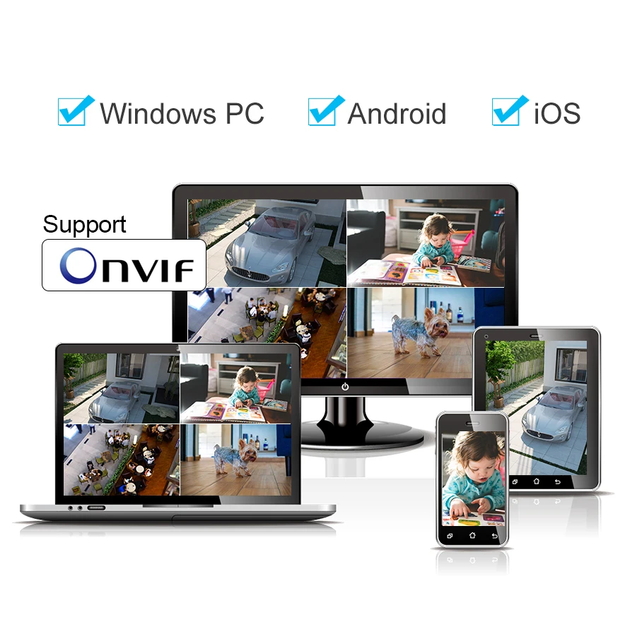 FUERS 4CH DVR 5.0MP 2.0MP ip-камера система наблюдения ONVIF беспроводная наружная