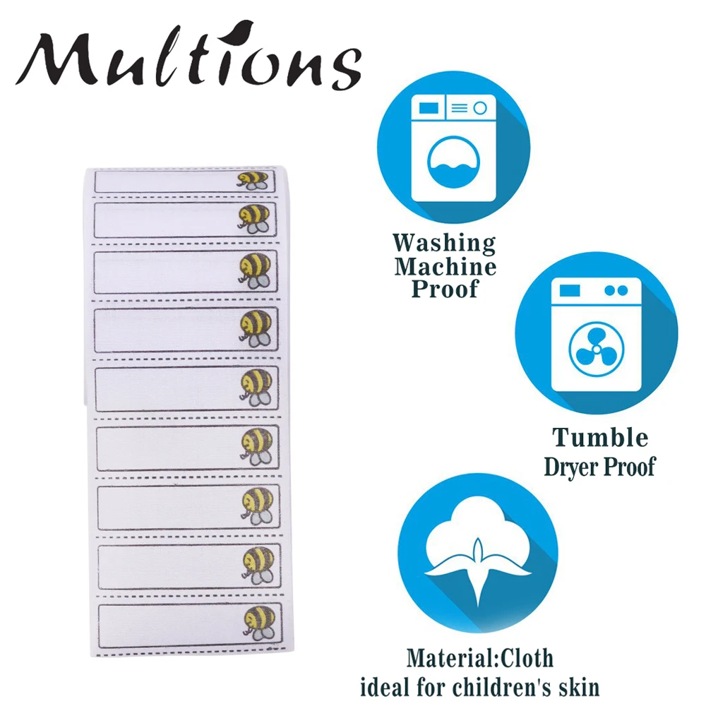 100 шт. стираемые этикетки с железом для имени пчелиным узором одежды ярлыки детей