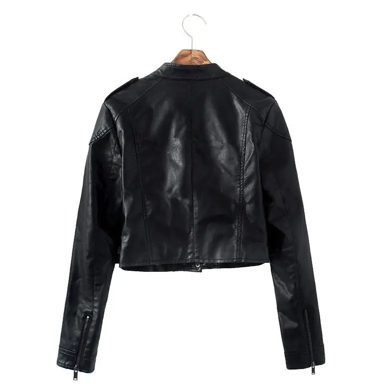 FTLZZ Женская куртка из искусственной кожи Весенняя кожаная одежда женская