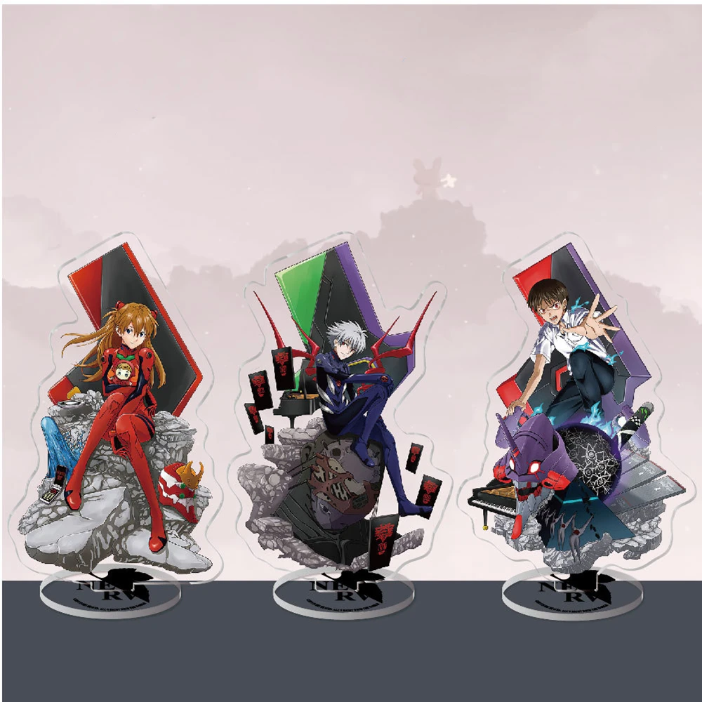 

Anime Evangelion Figure Asuka Ayanami Rei Shinji Action Figures Acrylic Stand Model Plate Desk Decor Signs Keychain Gifts 15 CM