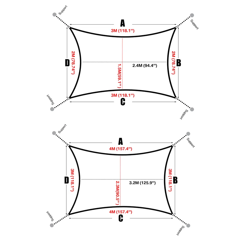 

Summer outdoor waterproof anti-UV shade canvas Oxford cloth sunscreen rain cover garden courtyard awning 300D awning
