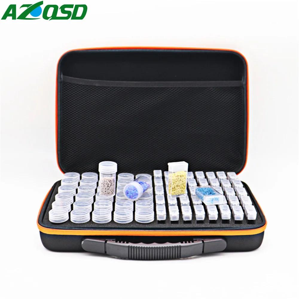 

AZQSD Diamond Painting Plastic Storage Box 70 Grids 5d Diamond Embroidery Tool Accessories Mosaic