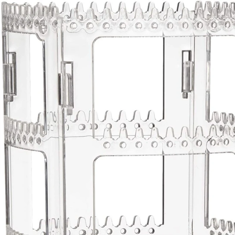 

2021 360 Rotating Clear Earring Holder 4 Tiers Jewelry Organizer Classic Stand Rack Display with 168 Holes 168 Grooves for Ear